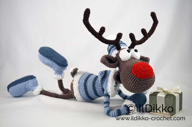 Rudolf The Reindeer Xl Amigurumi Crochet Pattern