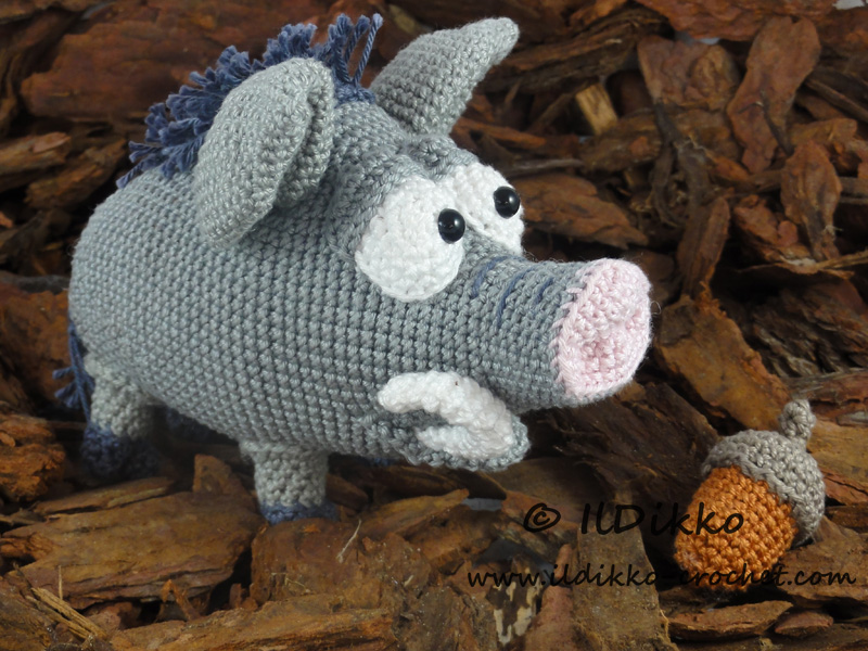 Wilbur the Wild Boar Amigurumi Crochet Pattern IlDikko Amigurumi